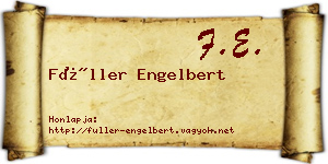 Füller Engelbert névjegykártya